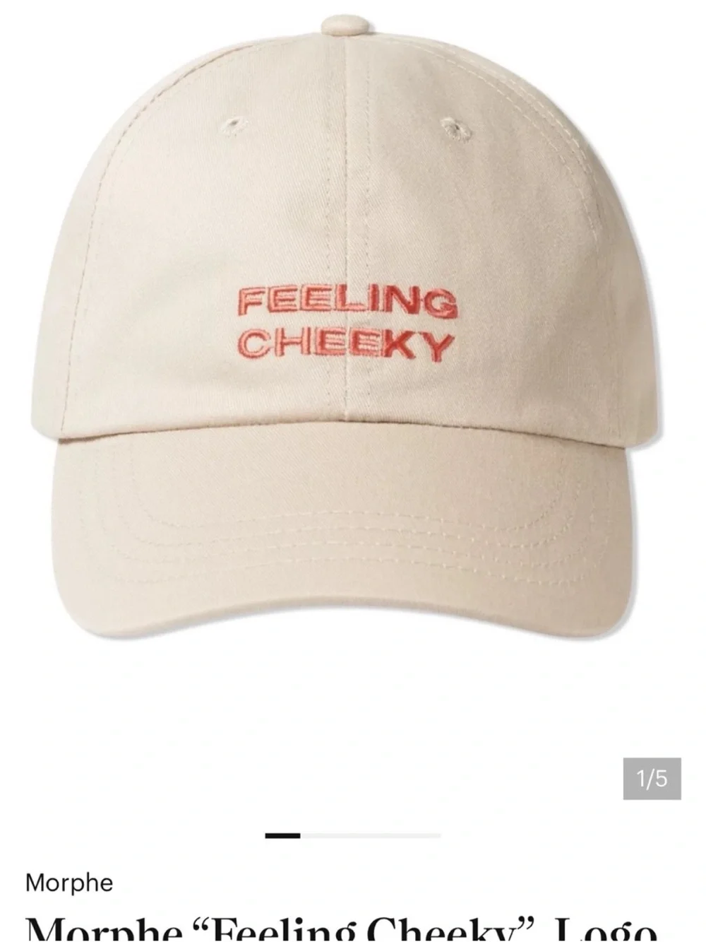 Morphe “Feeling Cheeky” Beige Cap